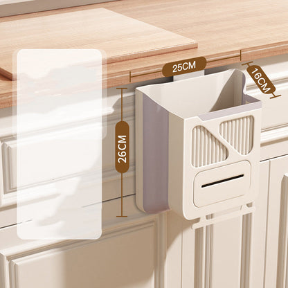 Foldable Hanging Trash Can – Space Saving, Leak Proof & Easy to Clean🧼